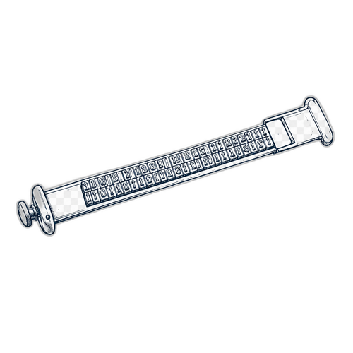 Ink illustration of a composing stick